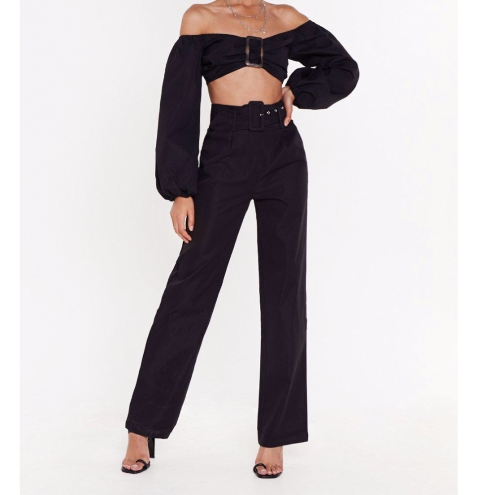 NWOT Nasty Gal Heart-belt Promises Wide Leg Pant